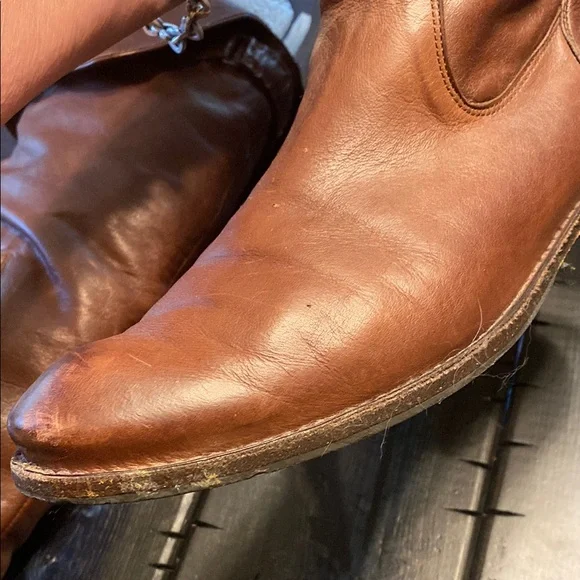 Frye Brown Over the Knee Boots Timeless Leather Design - Picture 7 of 13